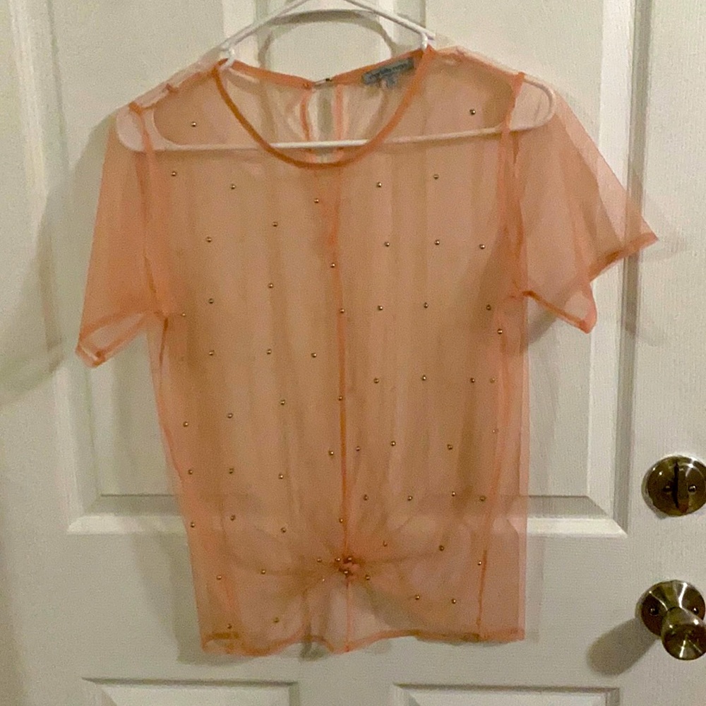Shear pink top! Size M #charlotterusse